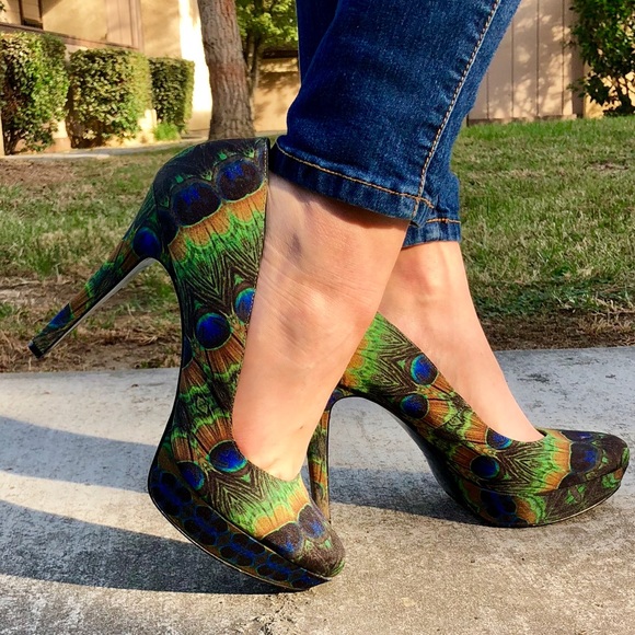 peacock heels